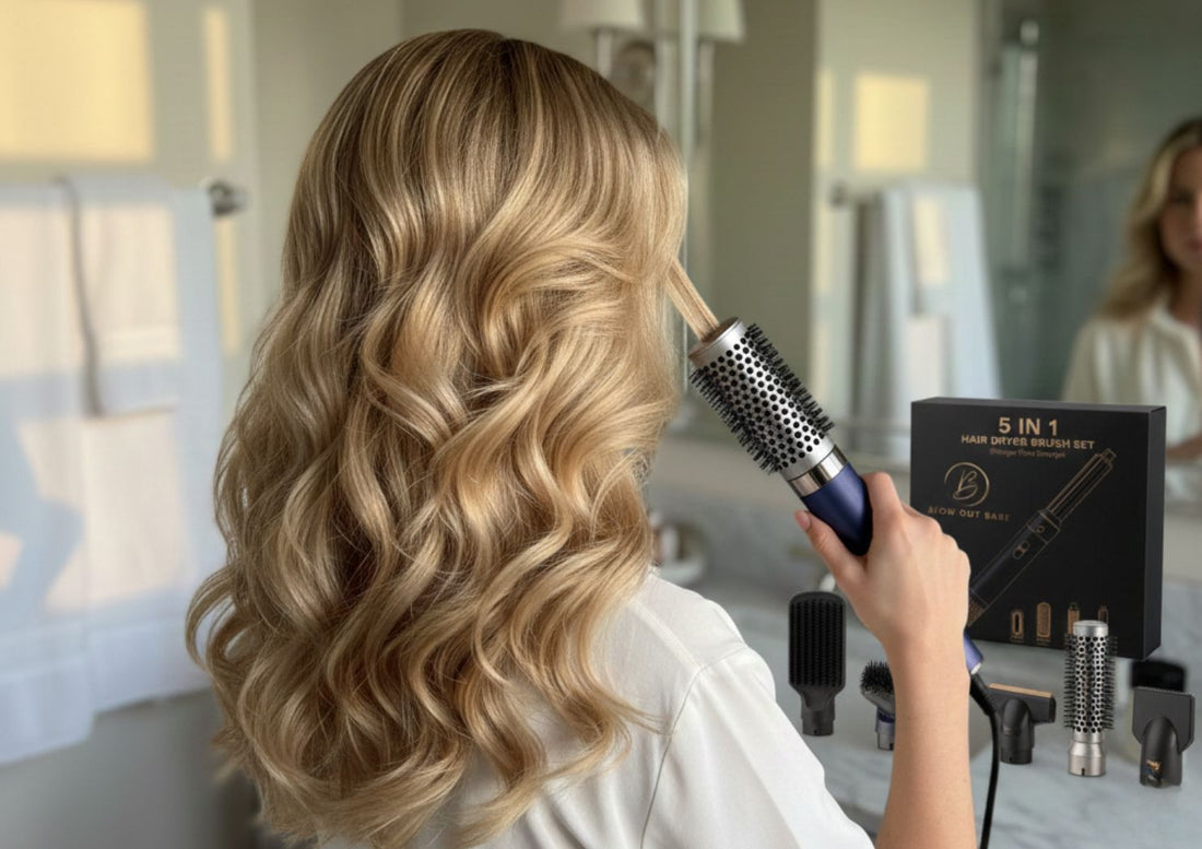 Step-by-step salon-quality blowout at home using air-styling tools