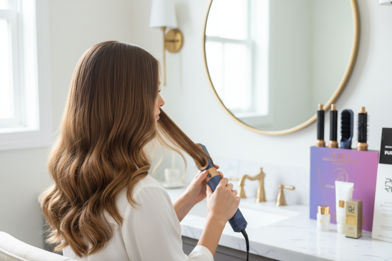 salon-style blowout at home