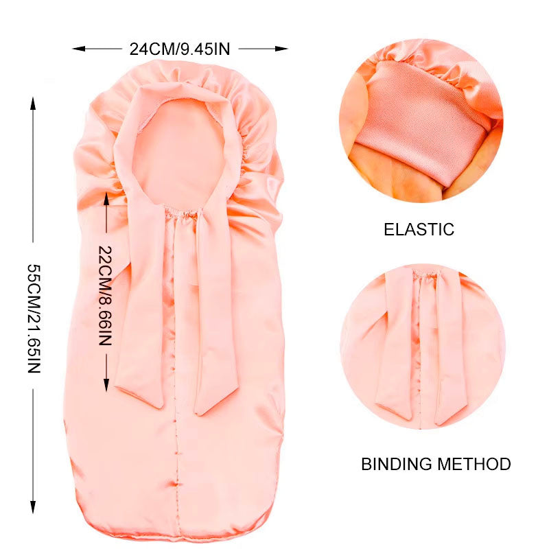 Kids Sleeping Bonnet with Tie Up for Long Hair