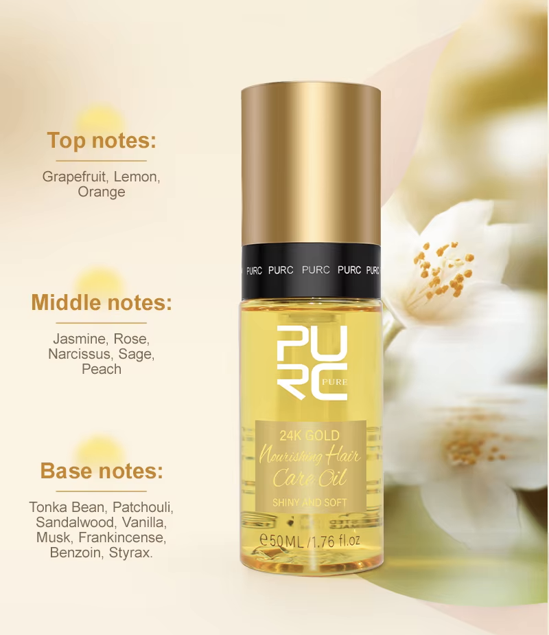 24K Gold Nourishing Hair Oil Serum 50ml