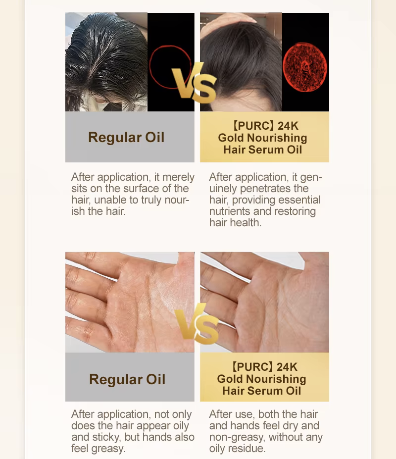 24K Gold Nourishing Hair Oil Serum 50ml