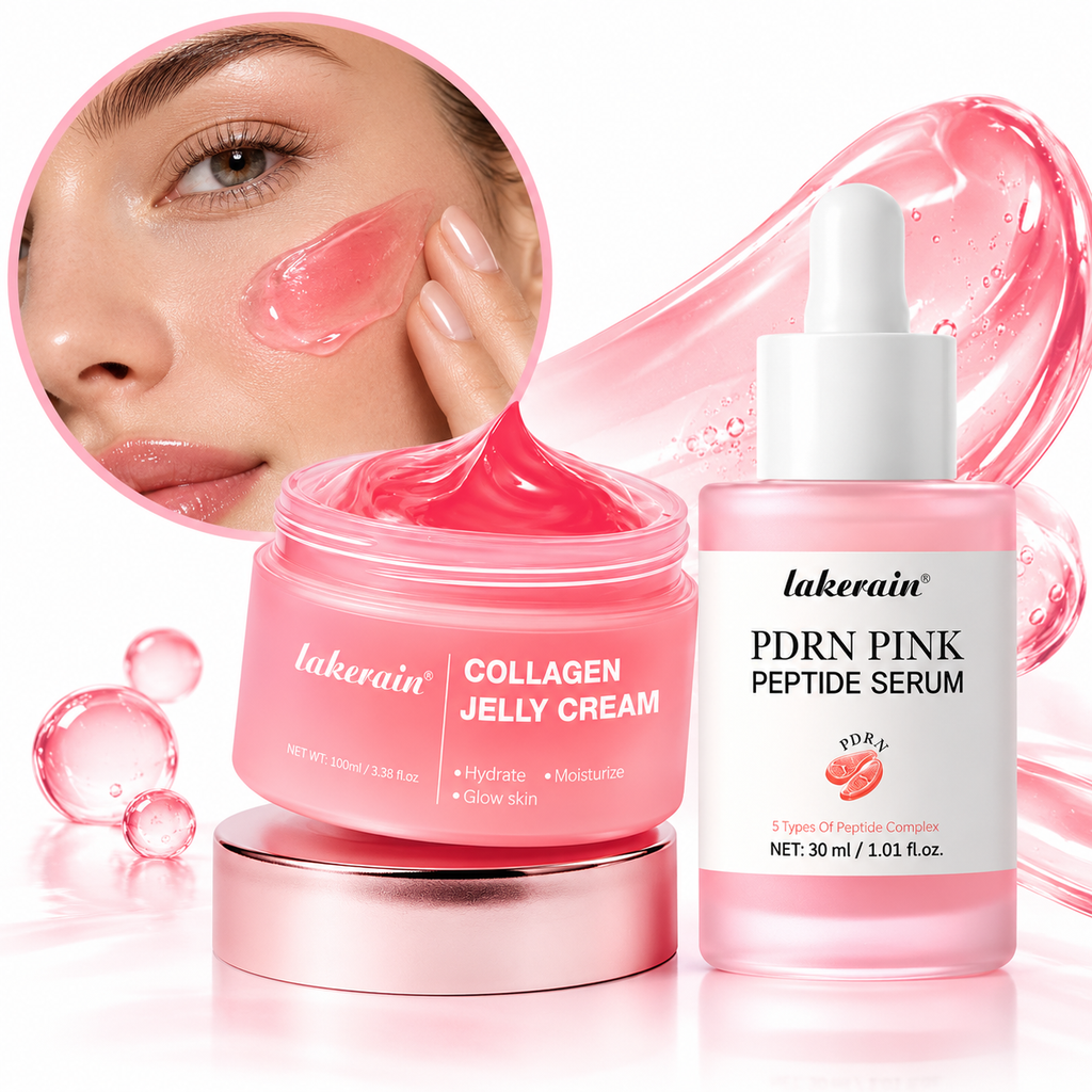 Salmon DNA PDRN Pink Peptide Serum with Collagen Jelly Cream