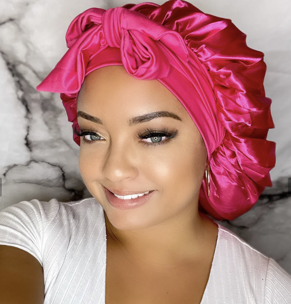 Satin Sleeping Bonnet with Tie Up