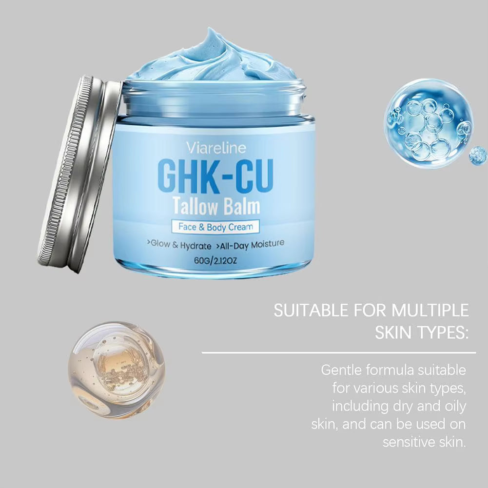 GHK-CU Tallow Balm Face & Body Cream – Deep Hydration & Skin Nourishment 60g