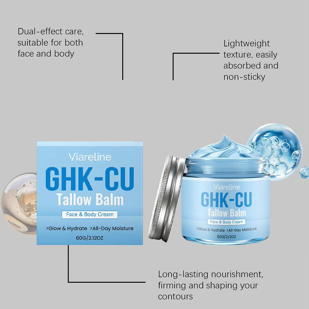 GHK-CU Tallow Balm Face & Body Cream – Deep Hydration & Skin Nourishment 60g