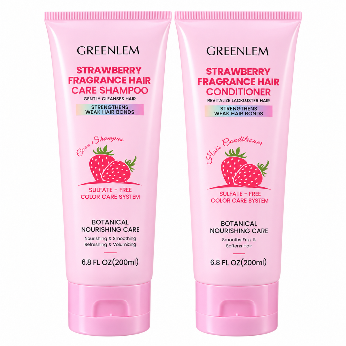 Strawberry Shampoo & Conditioner Set | Sulfate-Free Hair Care