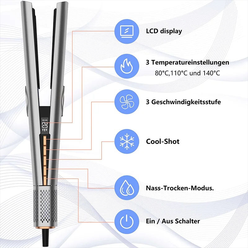 Blow Out Babe Blue 2in1 Just Air Straightener V 2.0 Wet2Dry