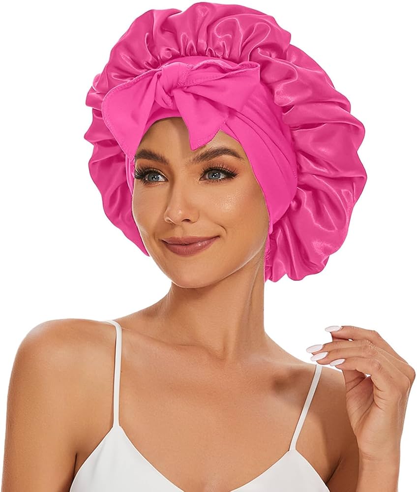 Satin Sleeping Bonnet with Tie Up
